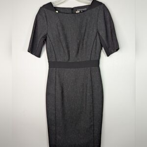 Charcoal Gray Black Tweed Dress Antonio Melani Size 2